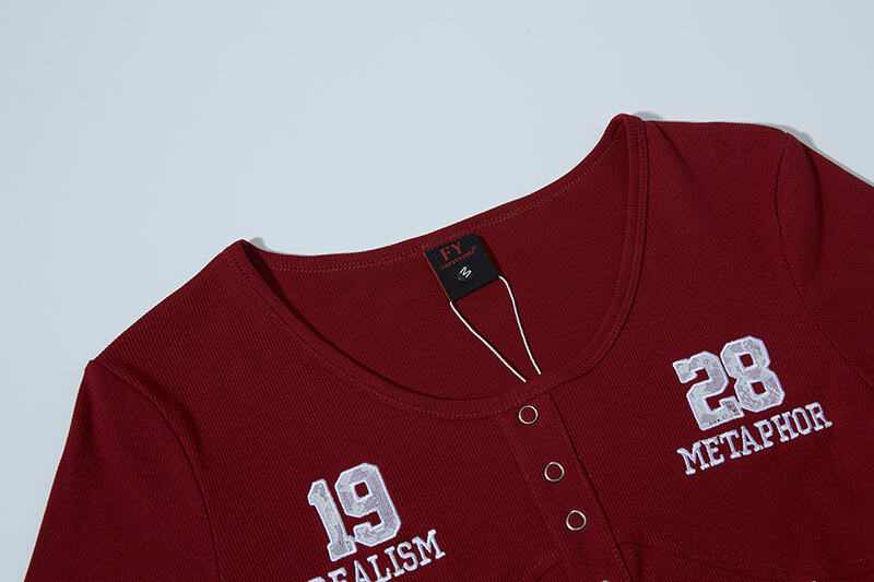 レースラインスポーティー/ナンバー刺繍長袖Tシャツ/2color/cm0099