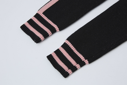 ナンバーロゴバイカラージップアップニット/2color/cm0158