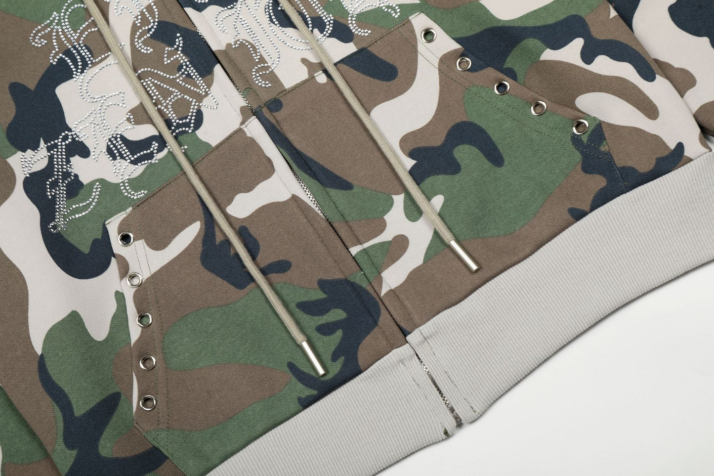 カモフラージュフード付きスウェットパーカー/cm0131