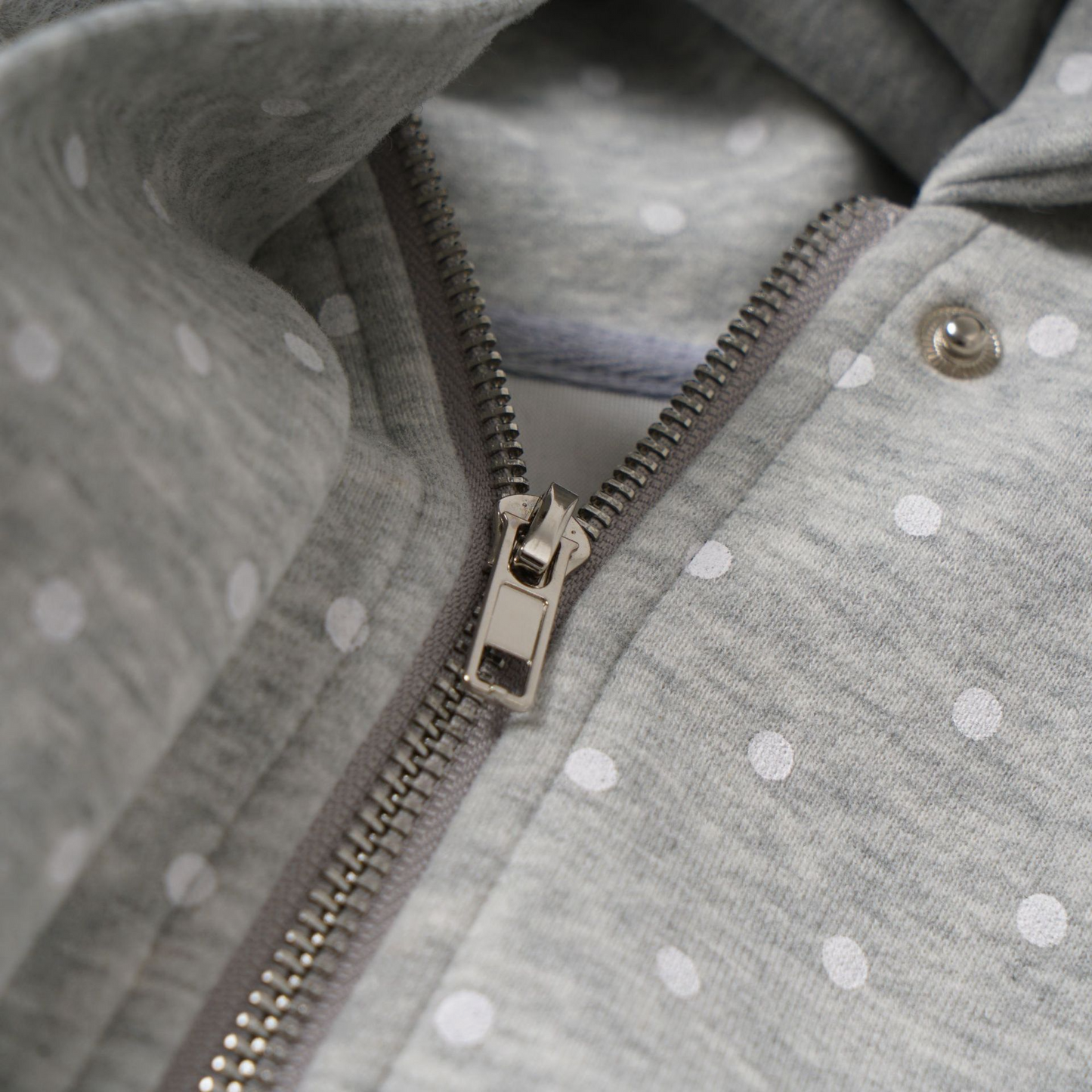 耳付きファーフードワンポイントロゴジップアップパーカー/2color/cm0126