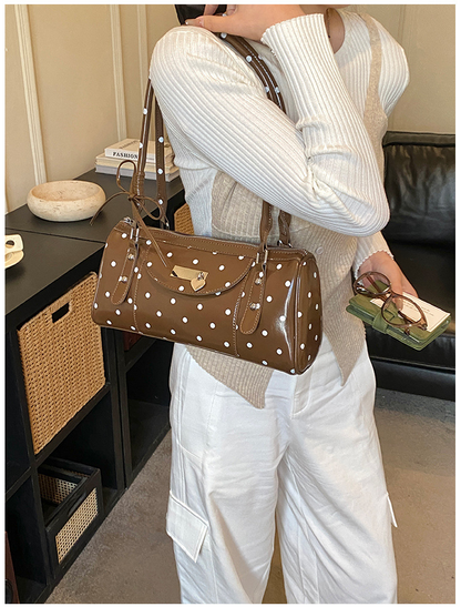 4color/ドット柄ハートチャームバッグ/cm0241