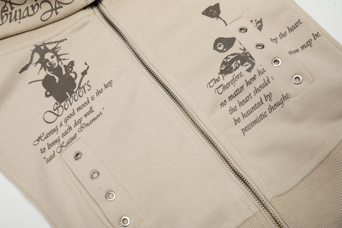 ジップアッププリントスウェット/2color/cm0089