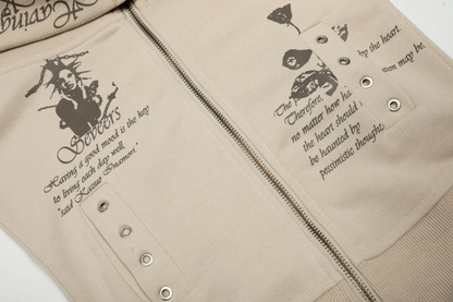 ジップアッププリントスウェット/2color/cm0089