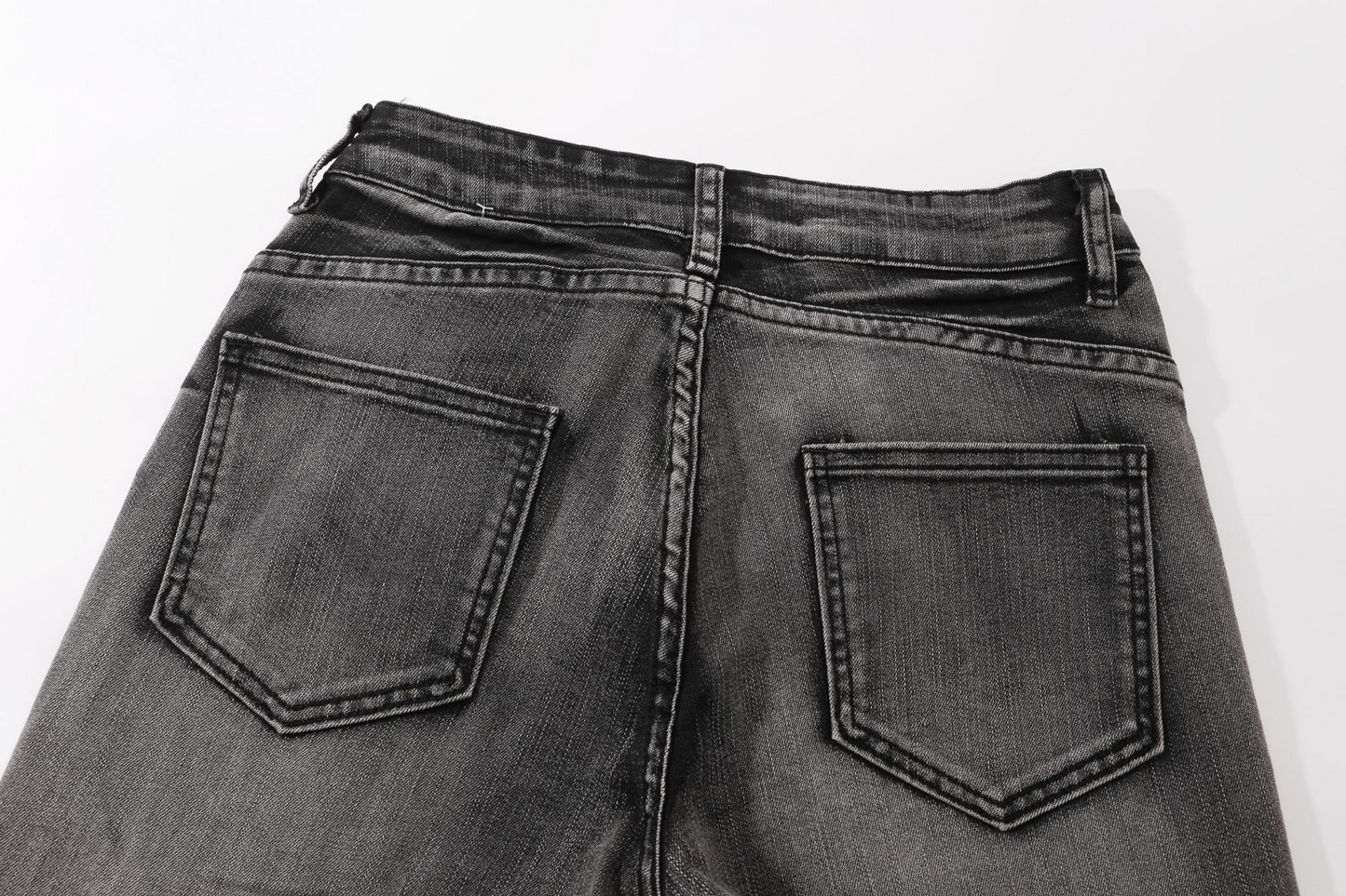 ベルトディテールフレアデニムパンツ/cm0097