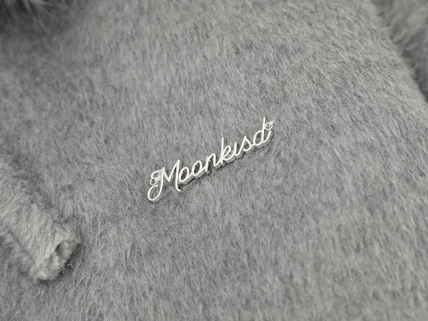 リボンデザインフェイクファーフードジャケット/2color/cm0002