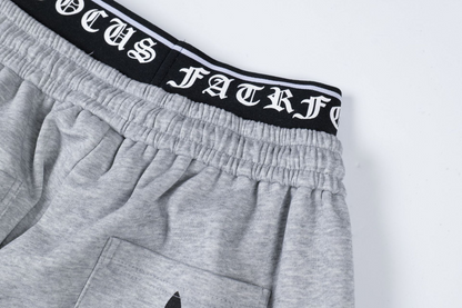 クロスデザインアルファベットスウェットパンツ/cm0092