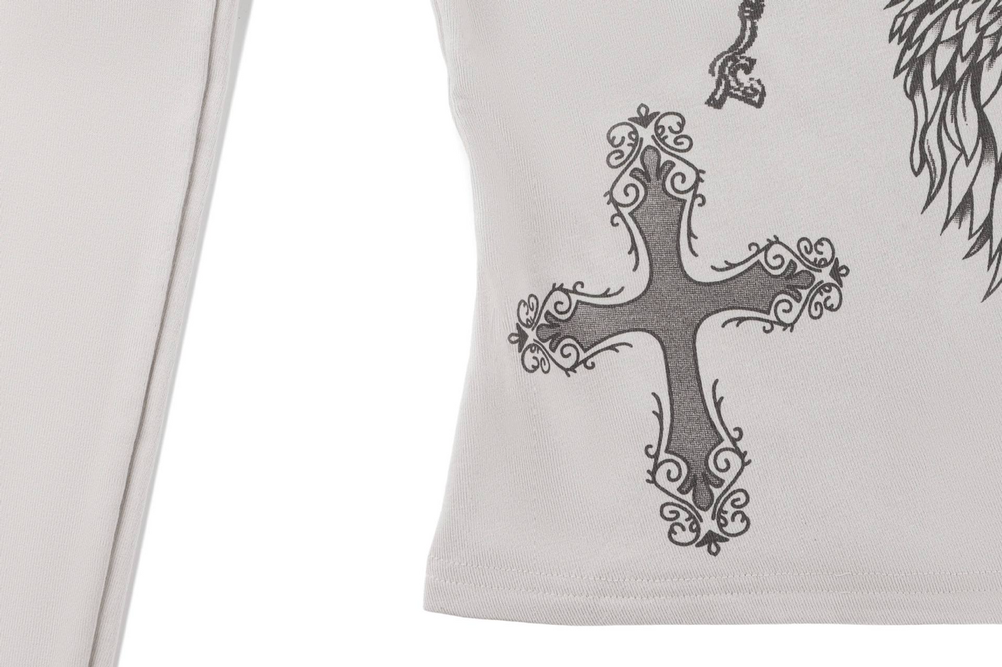 4ボタンプリント長袖トップス/3color/cm0152