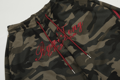 カモフラ柄サイドラインパンツ/cm0054