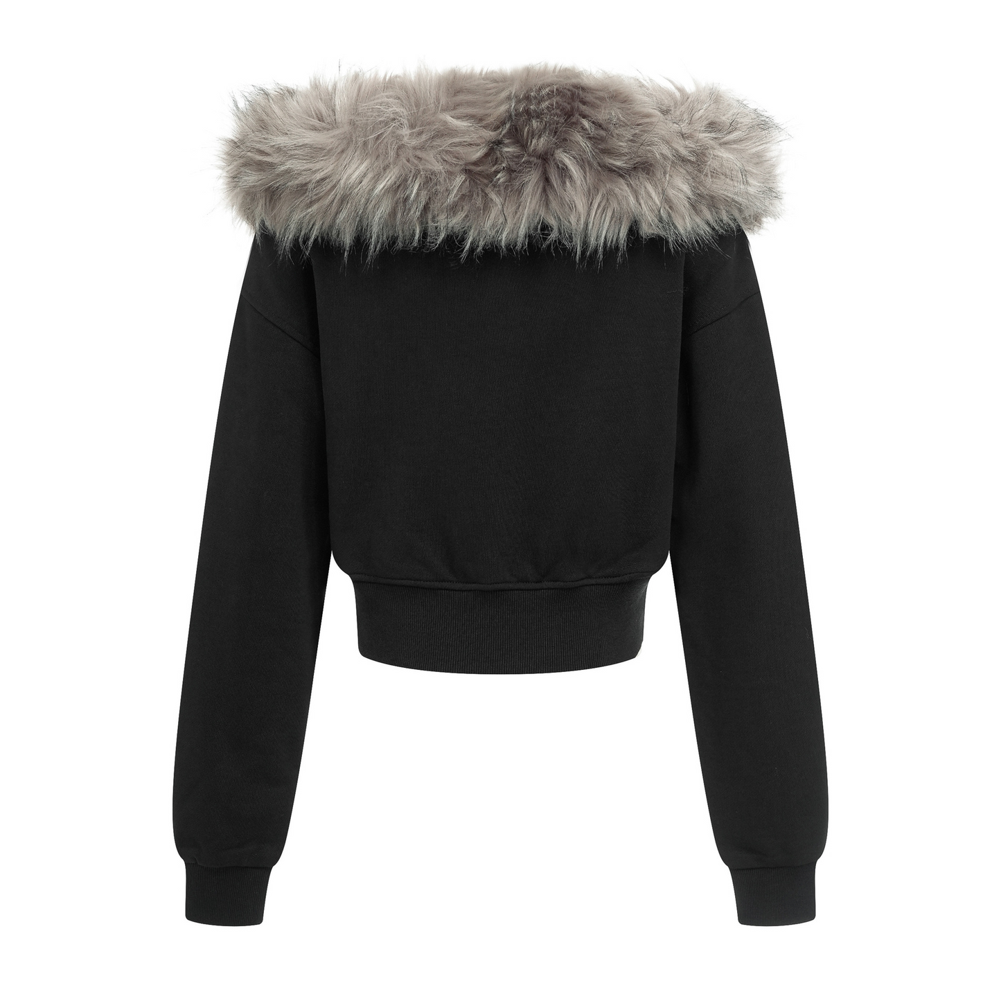 取り外しファー付きプリントジップアップスウェット/2color/cm0051