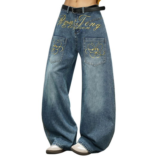 刺繡ロゴポケットデザインデニムパンツ/cm0064