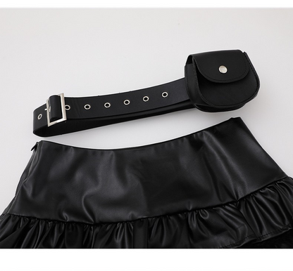 レースディテールデザインミニスカート/cm0139