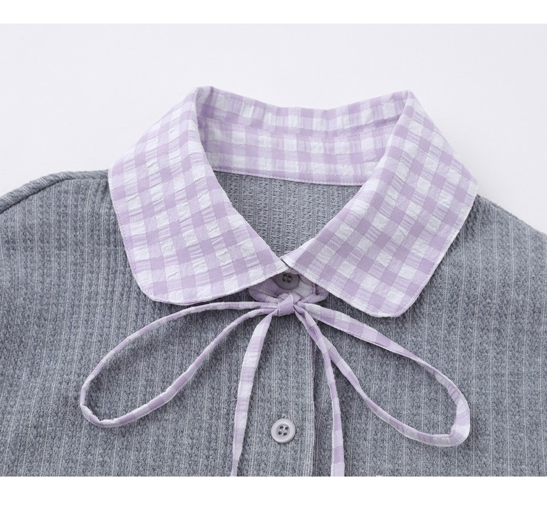 フェイクレイヤードシャツ/長袖ボタンカーディガン/2color/cm0028