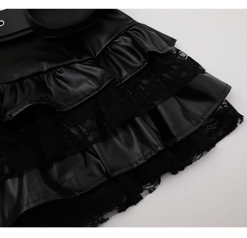 レースディテールデザインミニスカート/cm0139