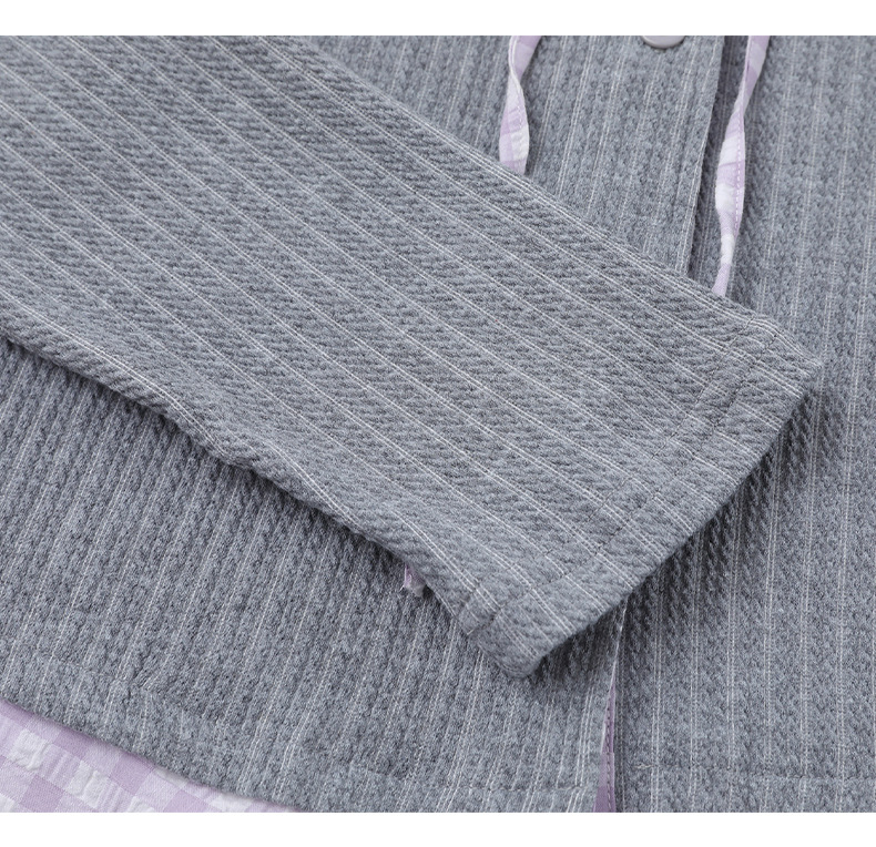 フェイクレイヤードシャツ/長袖ボタンカーディガン/2color/cm0028