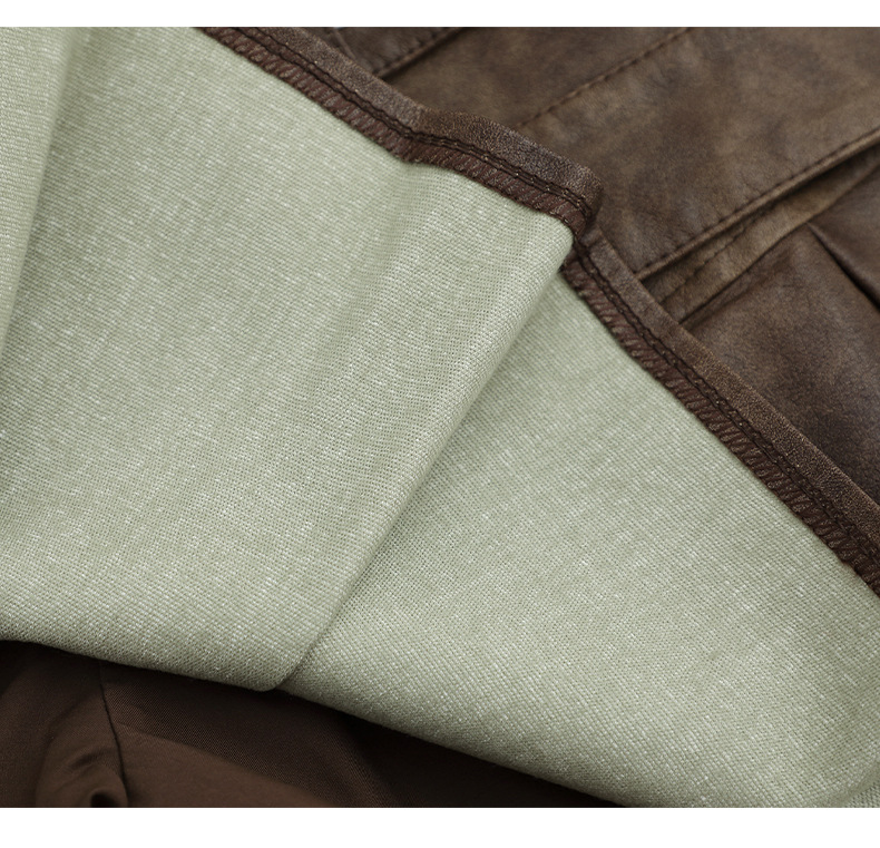 ベルトデザインフェイクレザーミニスカート/2color/cm0102