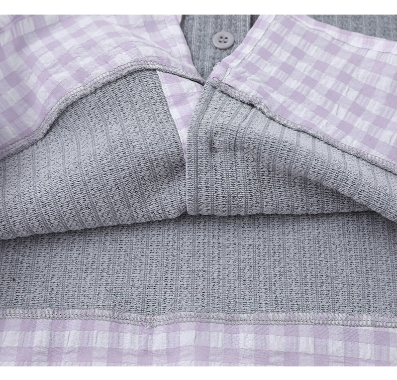 フェイクレイヤードシャツ/長袖ボタンカーディガン/2color/cm0028