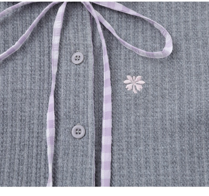 フェイクレイヤードシャツ/長袖ボタンカーディガン/2color/cm0028