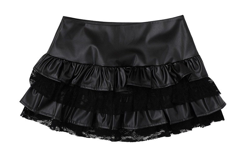 レースディテールデザインミニスカート/cm0139