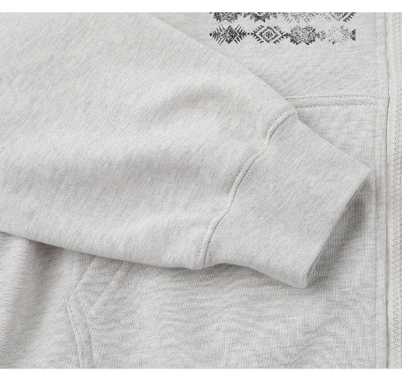 ファー付きプリントスウェットパーカー/2color/cm0029